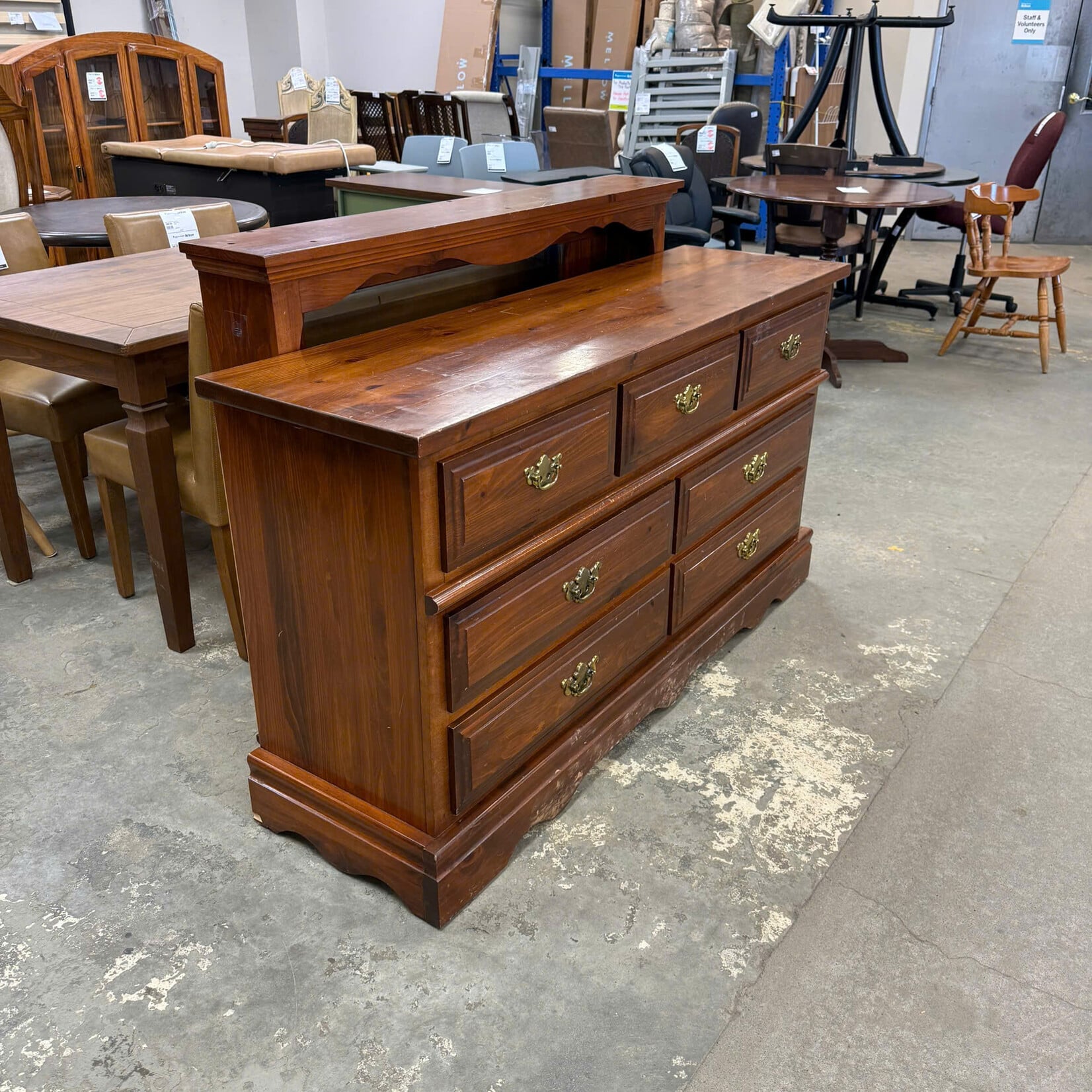 7 Drawer Brown Dresser