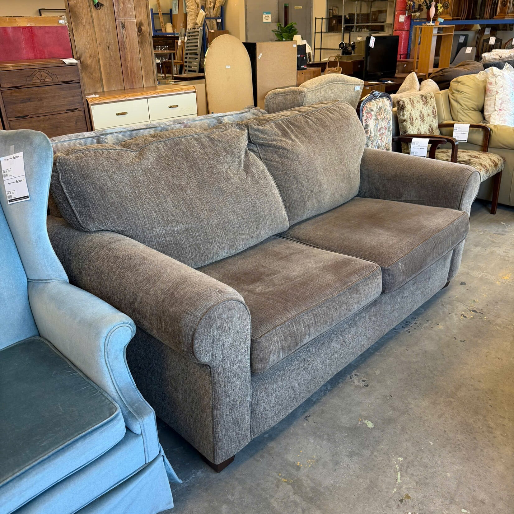 Grey Love Seat