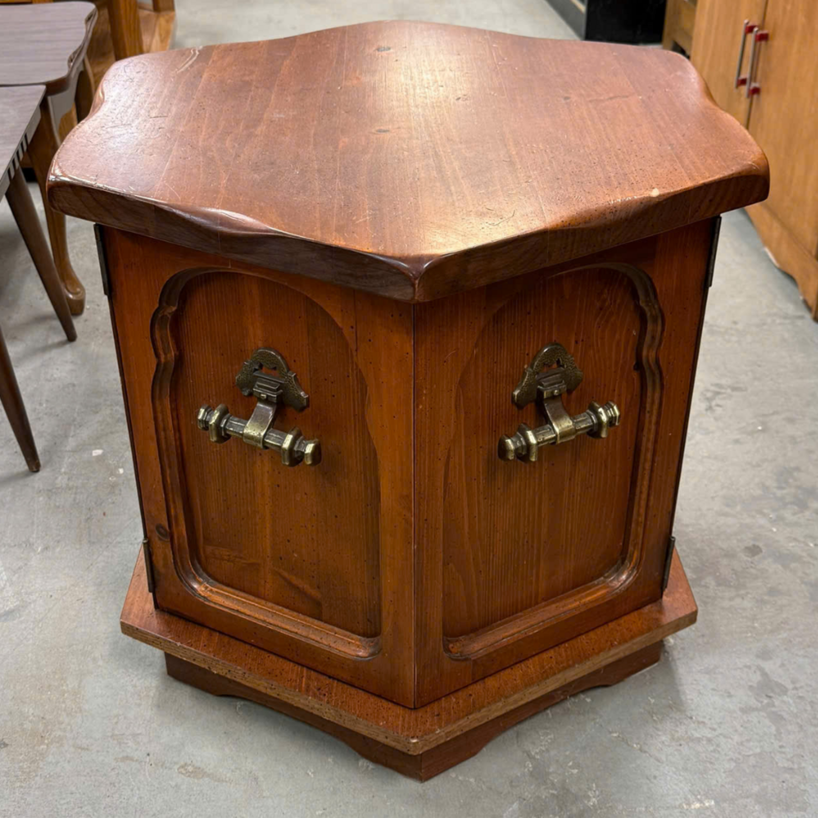 Wooden Storage End Table