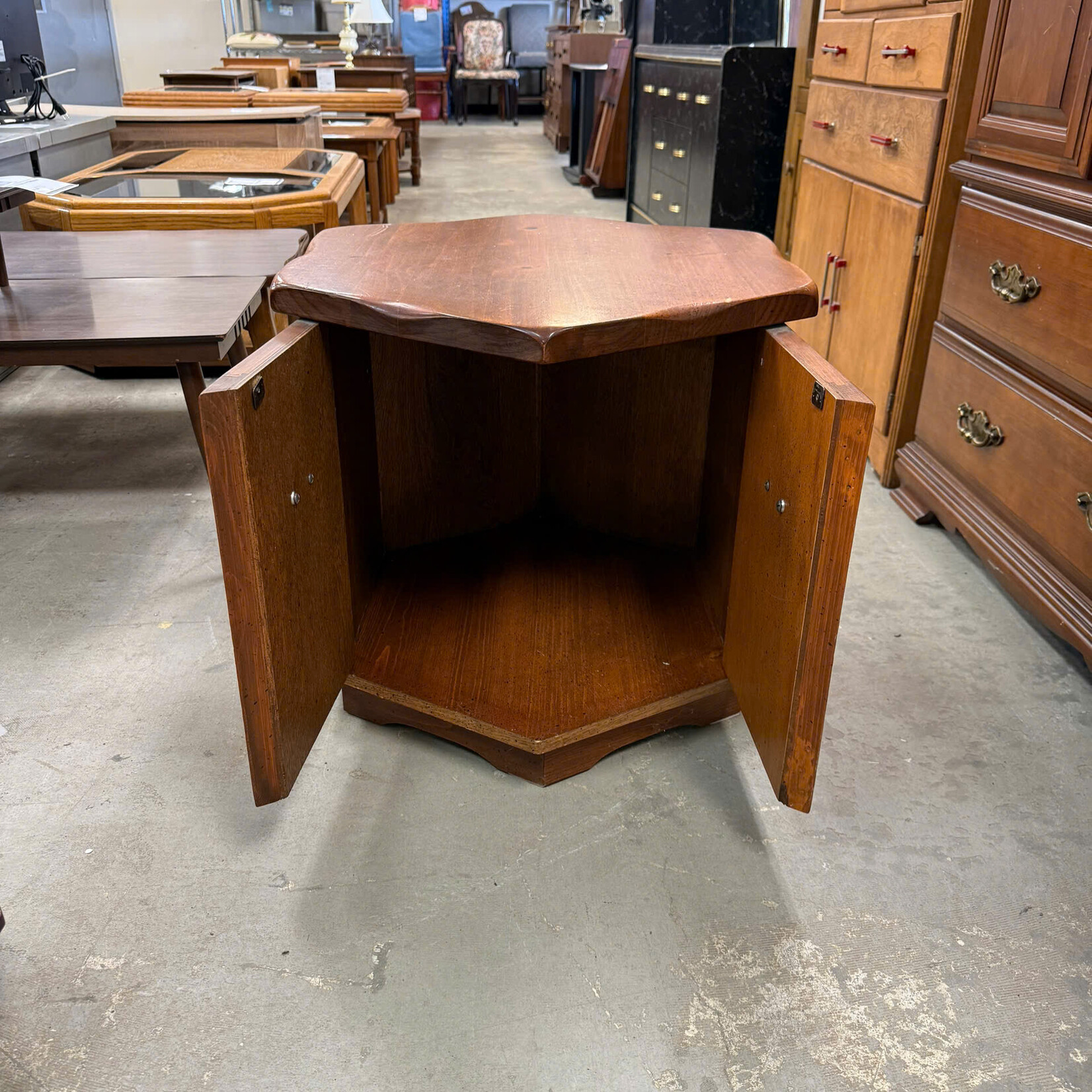 Wooden Storage End Table