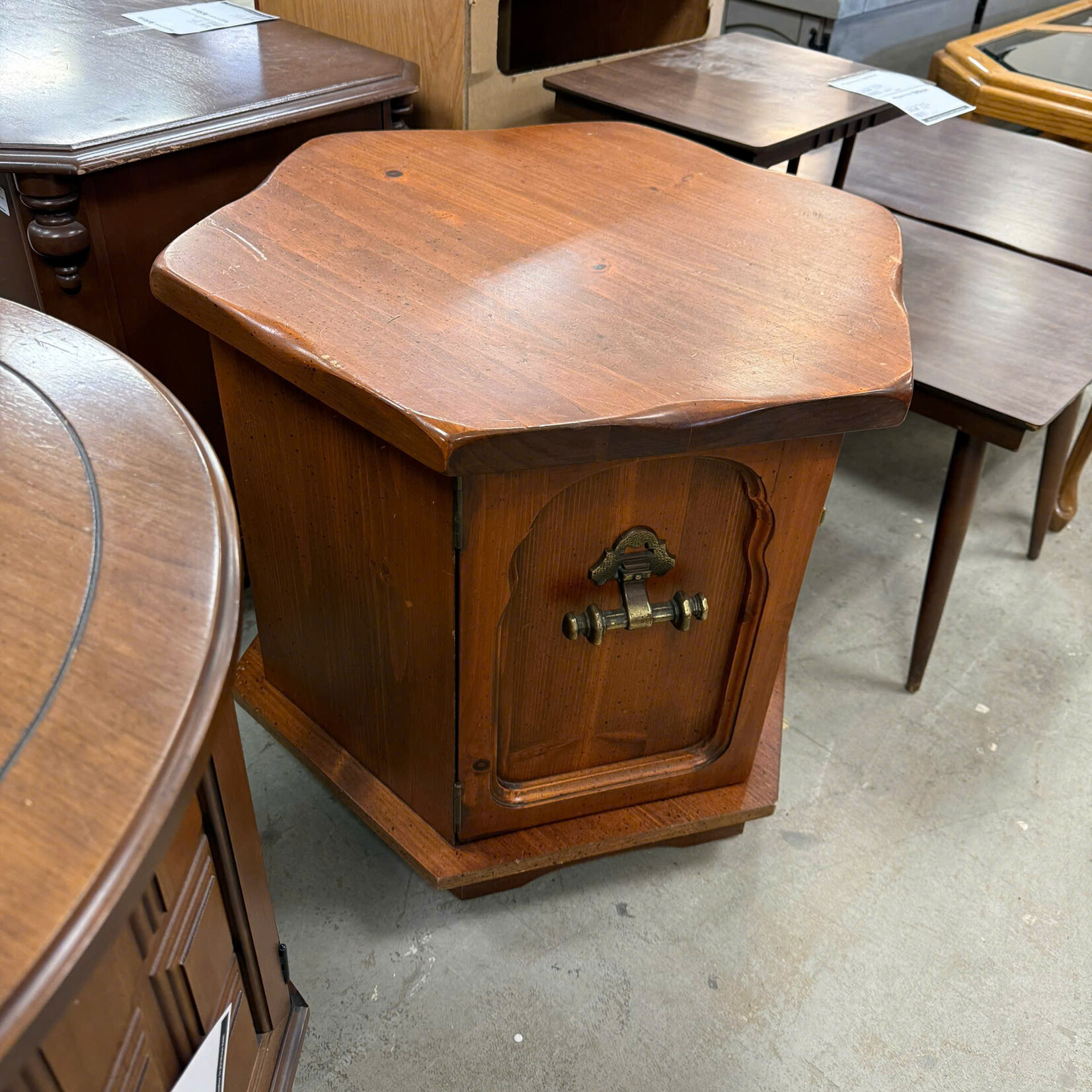 Wooden Storage End Table