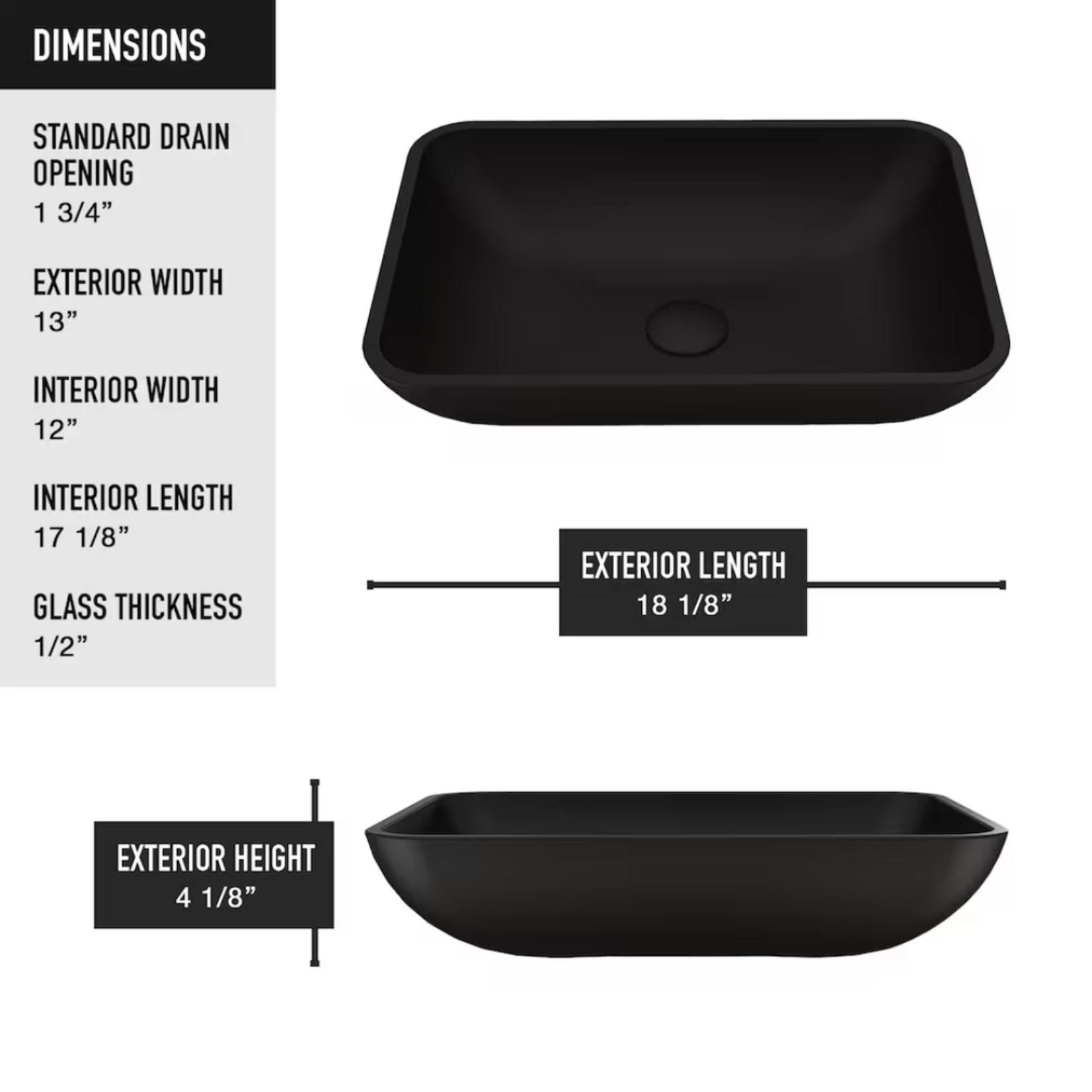 Vigo Matte Black Vesell Bowl