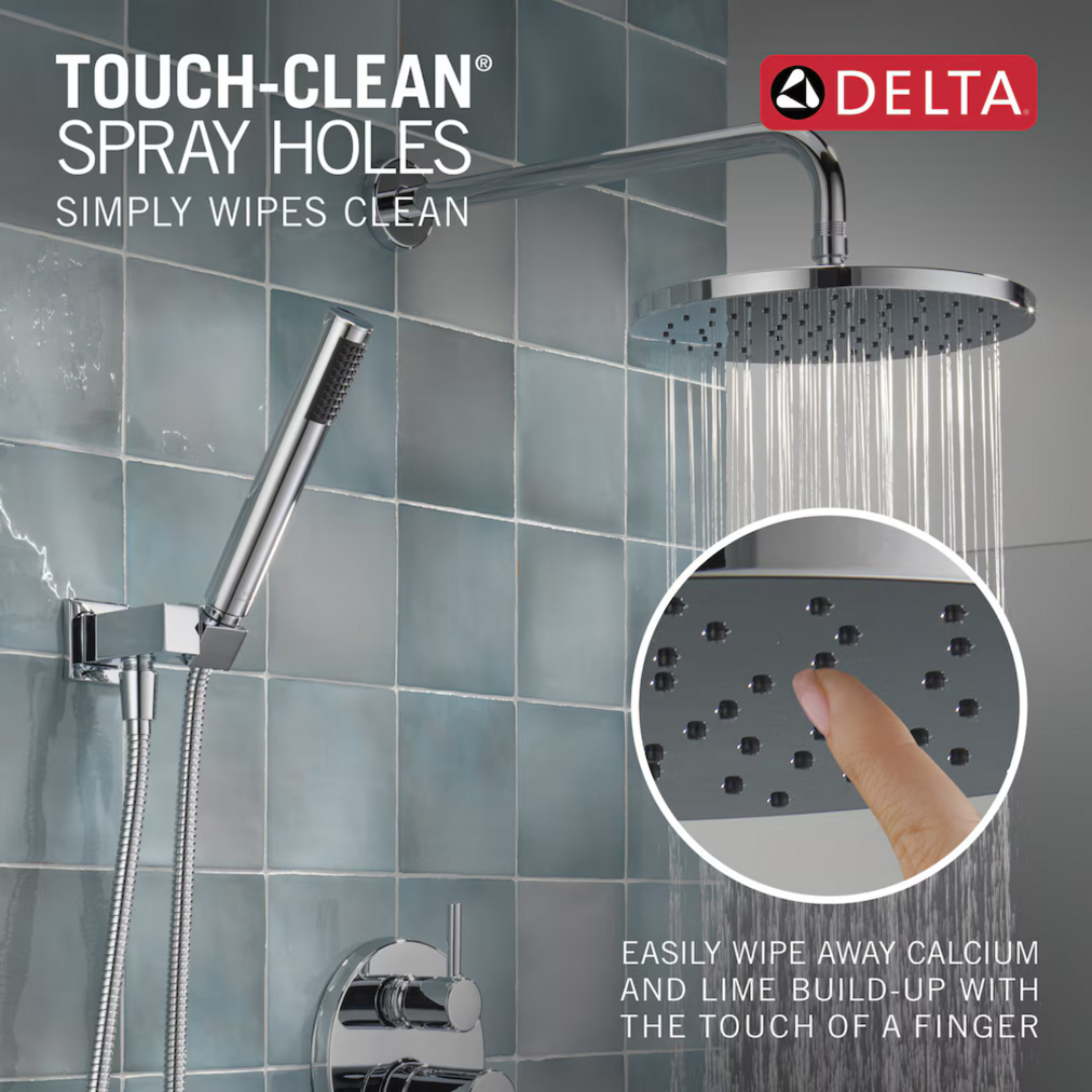 Delta Round Shower Kit-Faucet