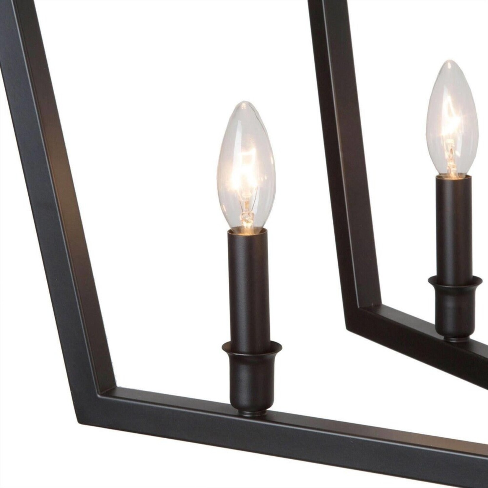 37 Inch Black Candlestick Chandelier
