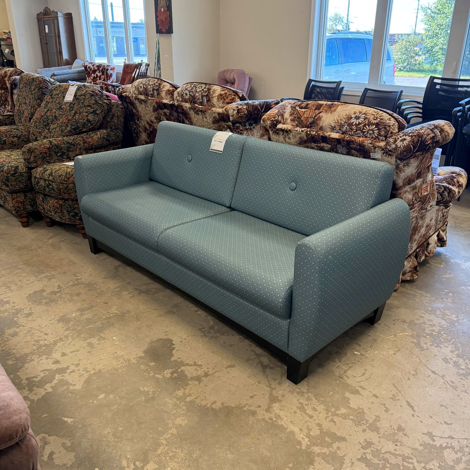 Dotted Teal Couch