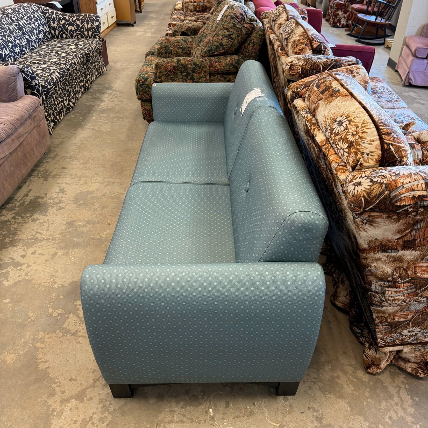 Dotted Teal Couch