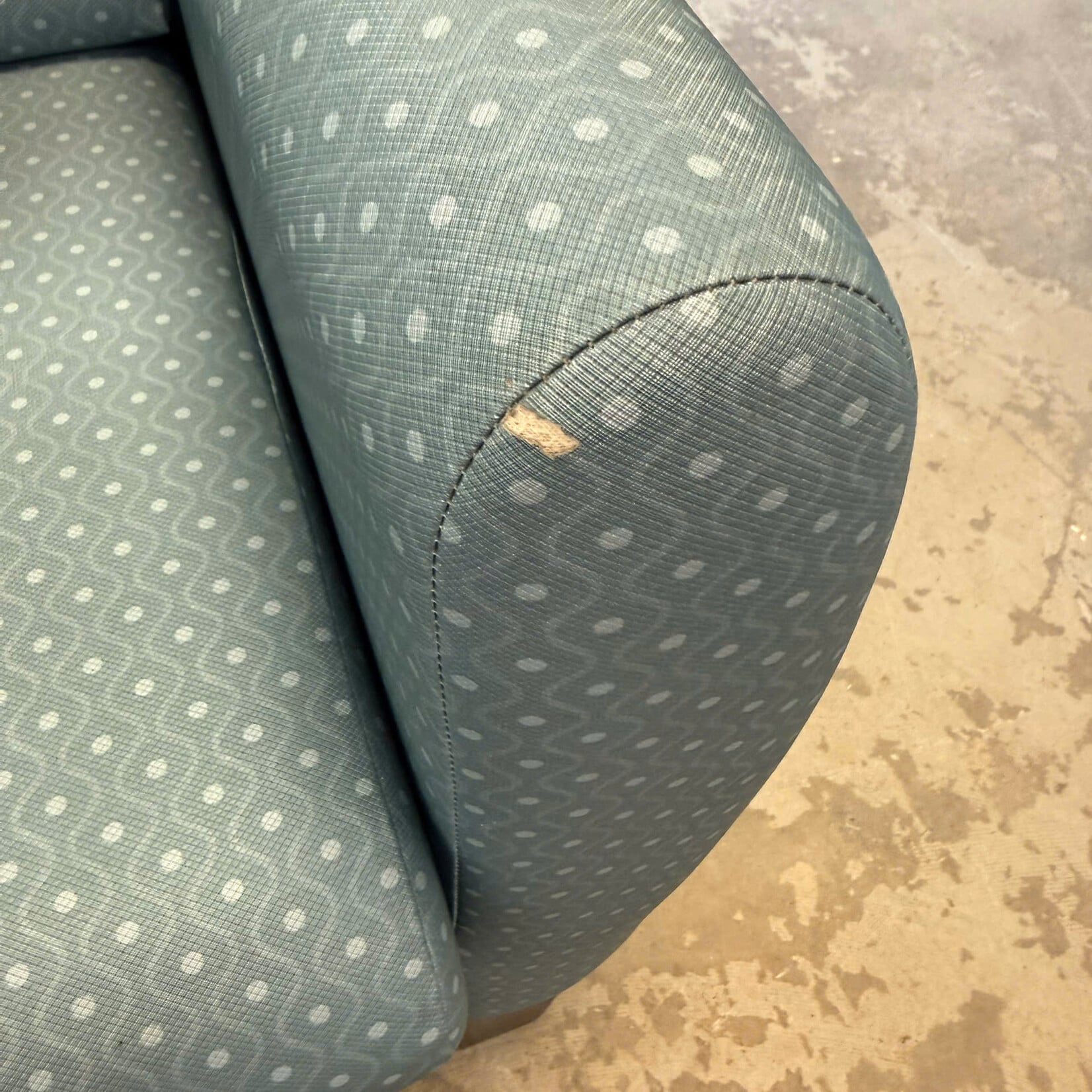 Dotted Teal Couch
