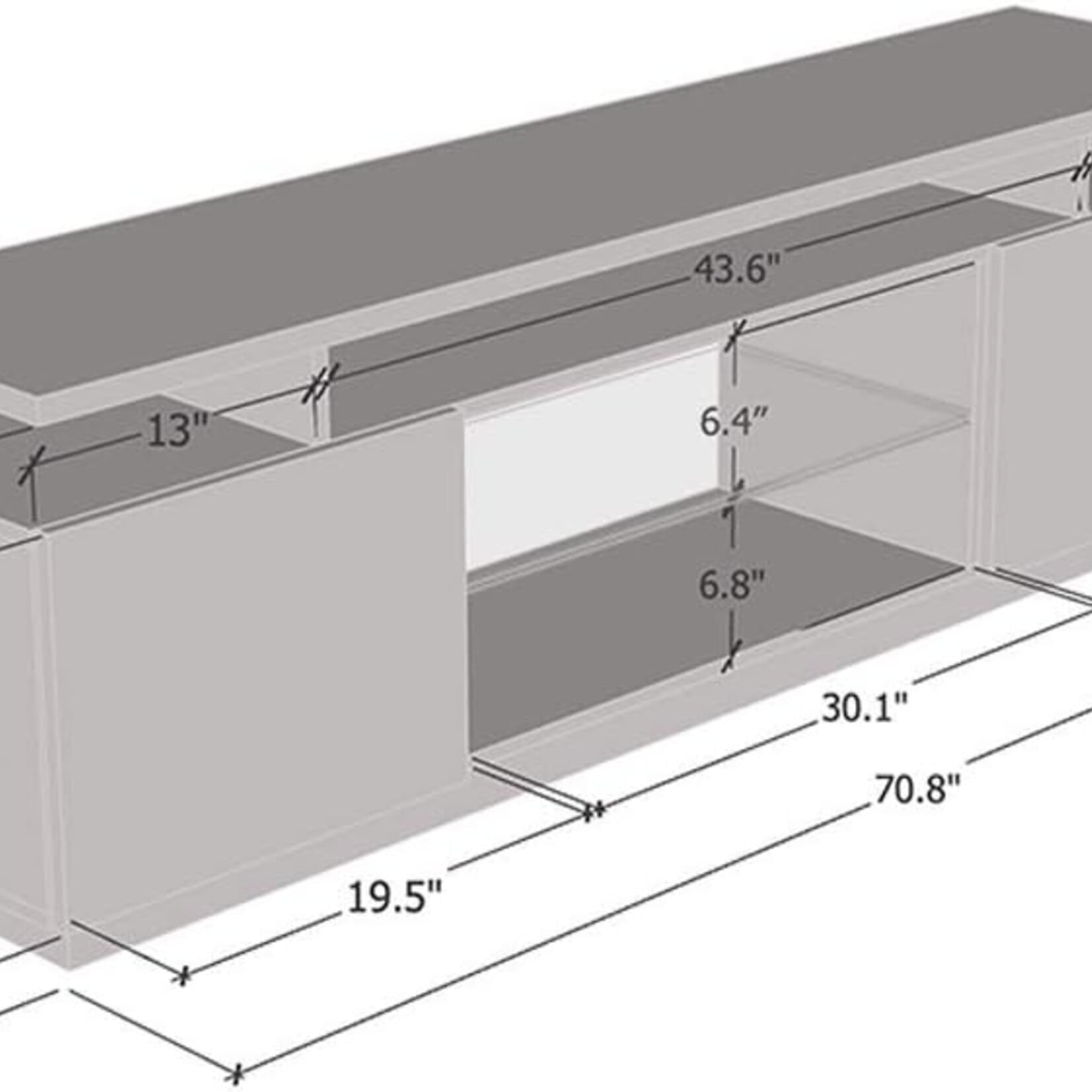 Black TV Stand IN BOX