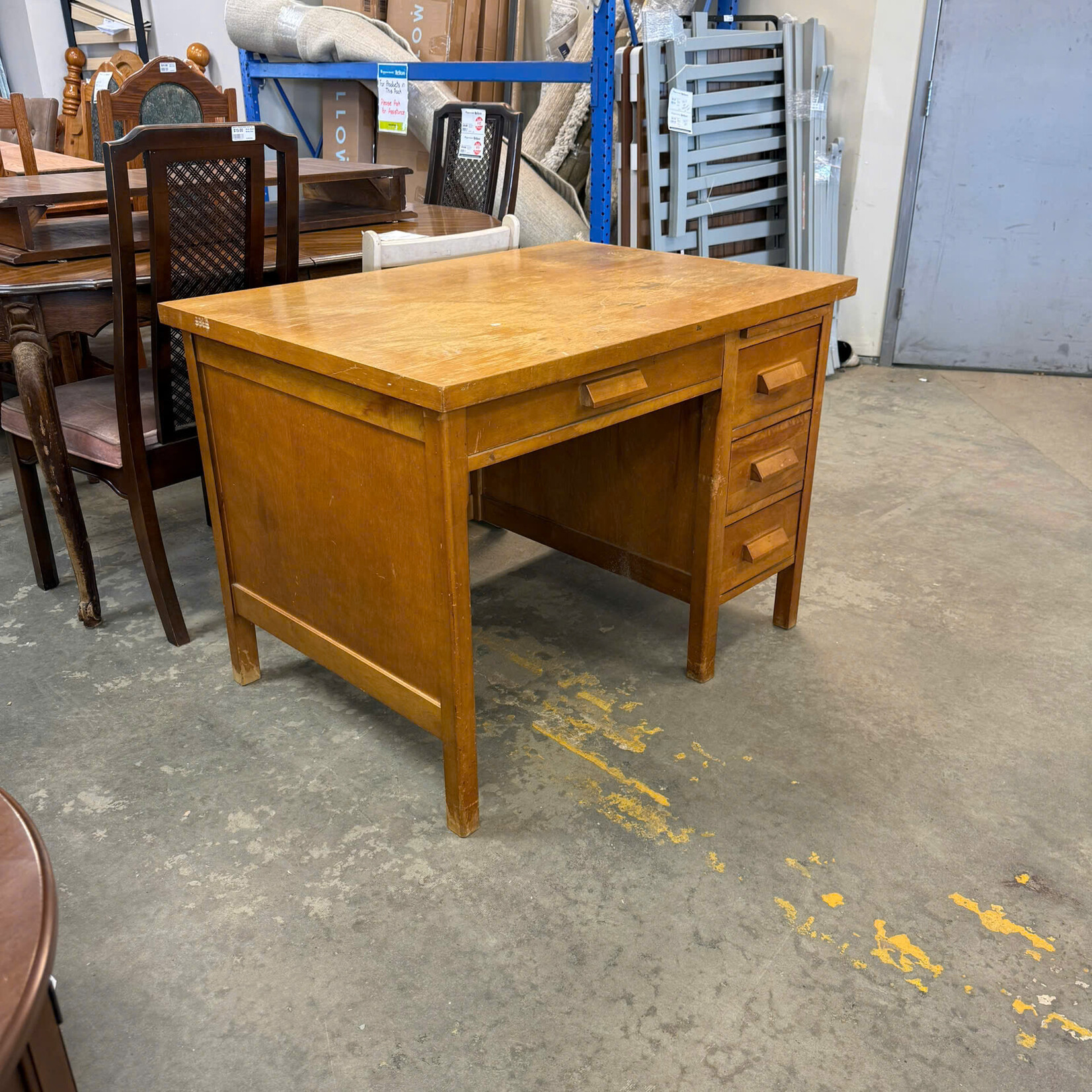 Wooden Table with 3 Drawers