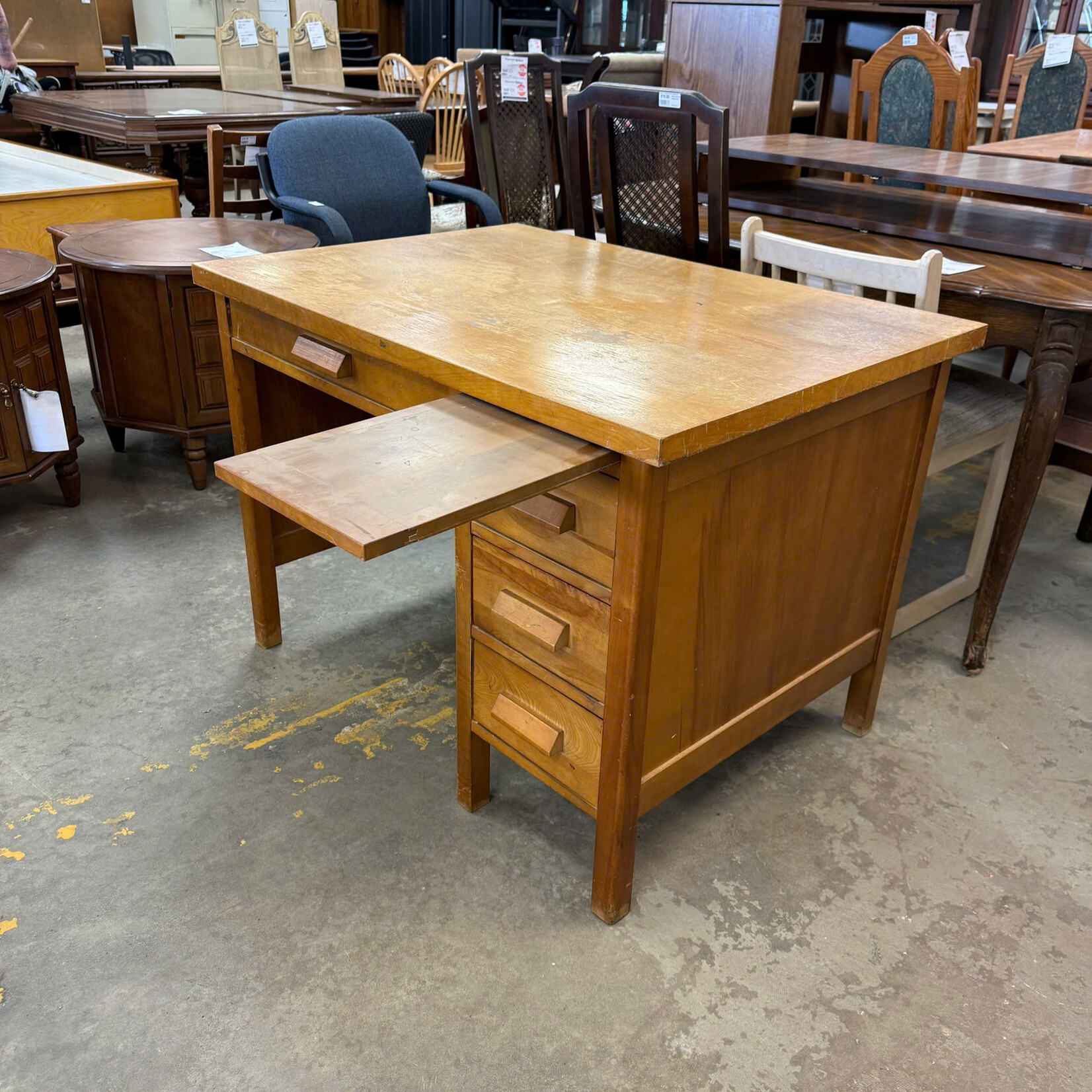Wooden Table with 3 Drawers