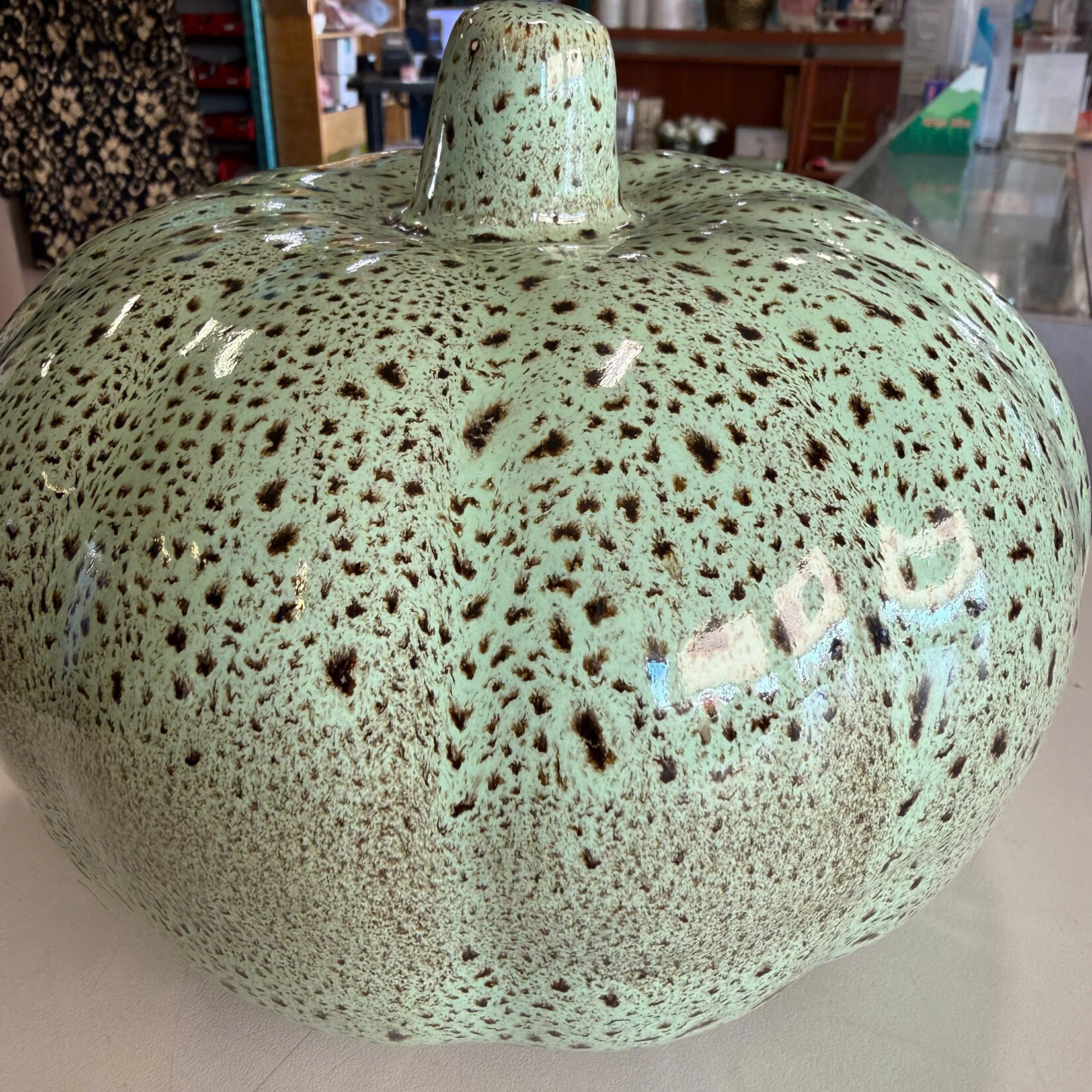 Green Ceramic Pumpkin