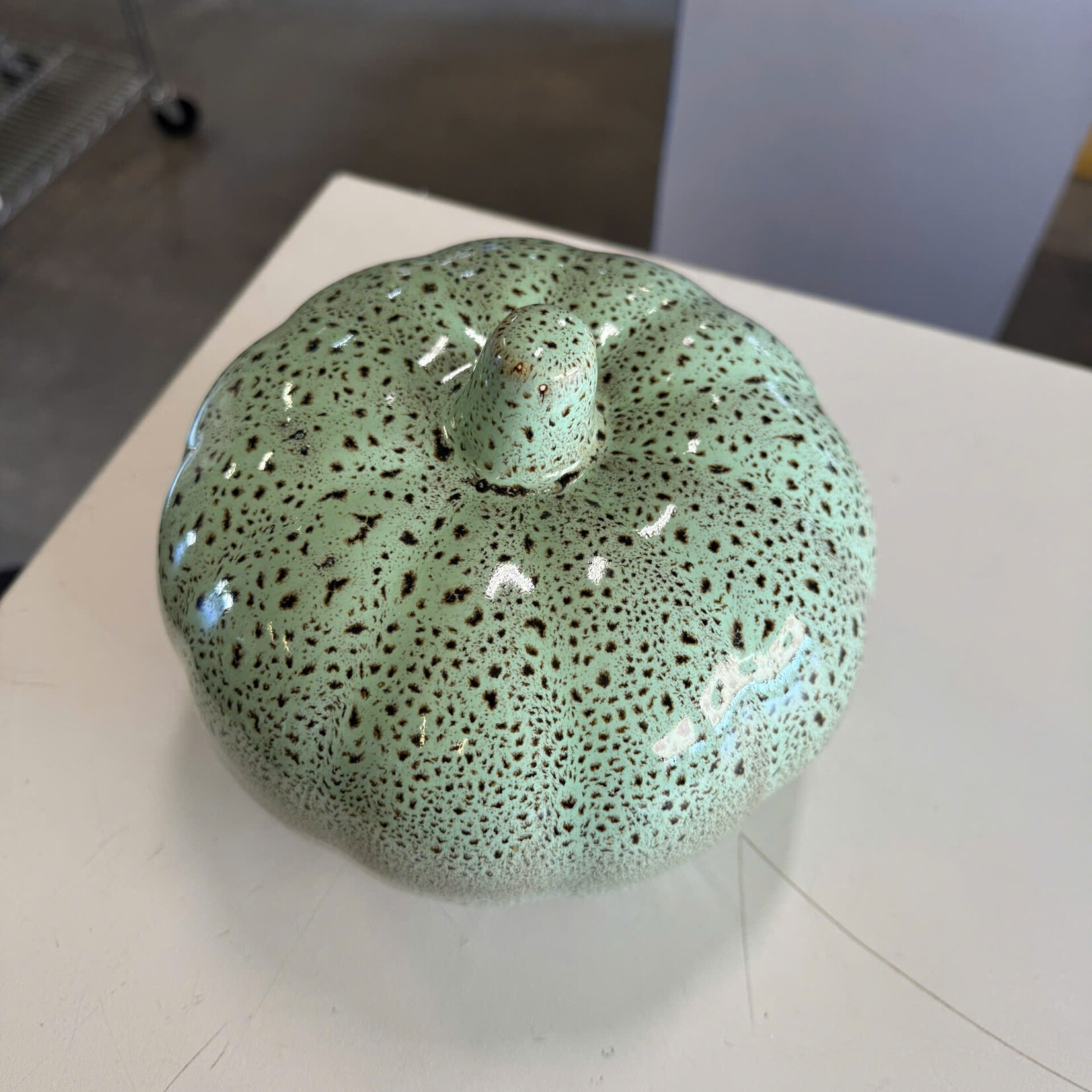 Green Ceramic Pumpkin