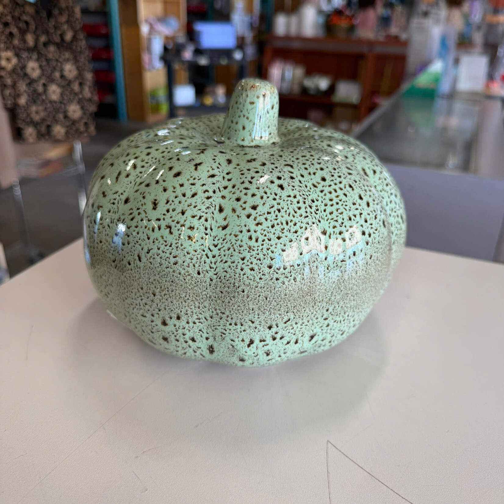 Green Ceramic Pumpkin