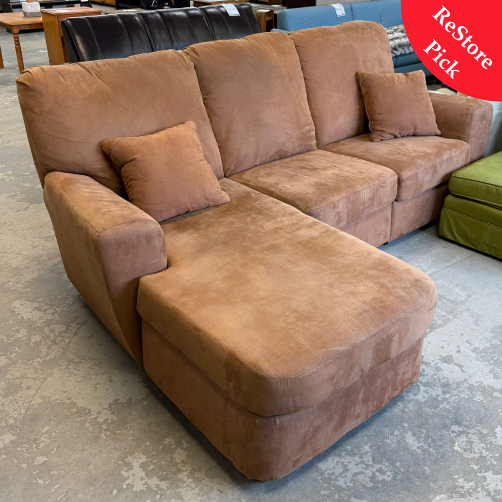 Light Brown L-Shape Couch