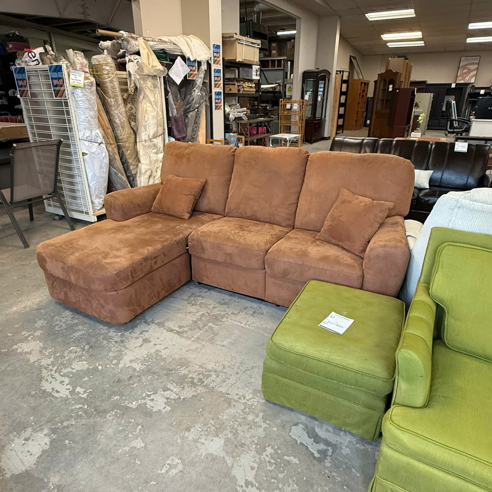 Light Brown L-Shape Couch