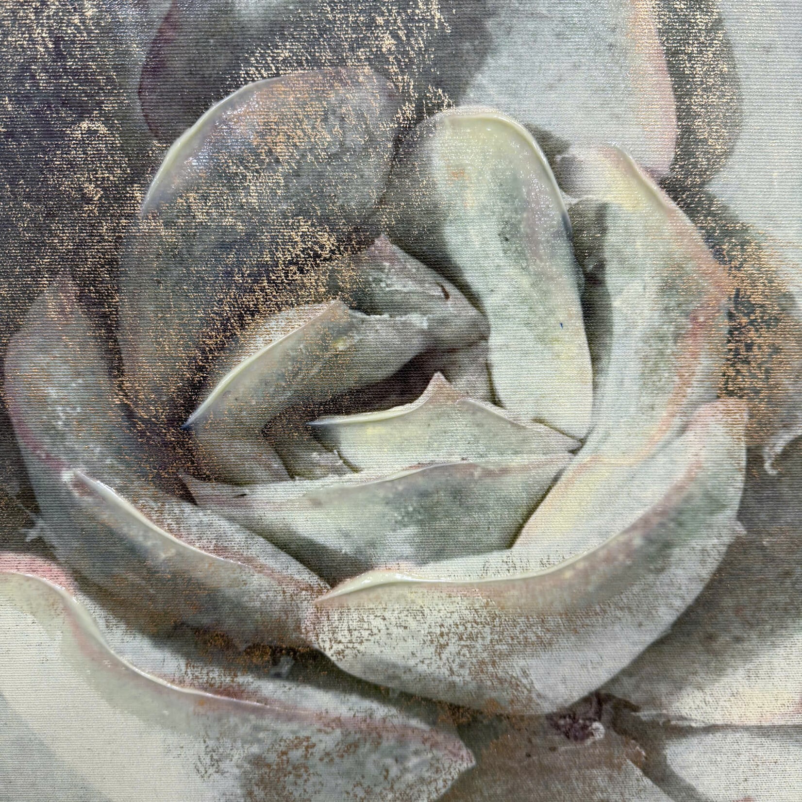 Green Succulent Art