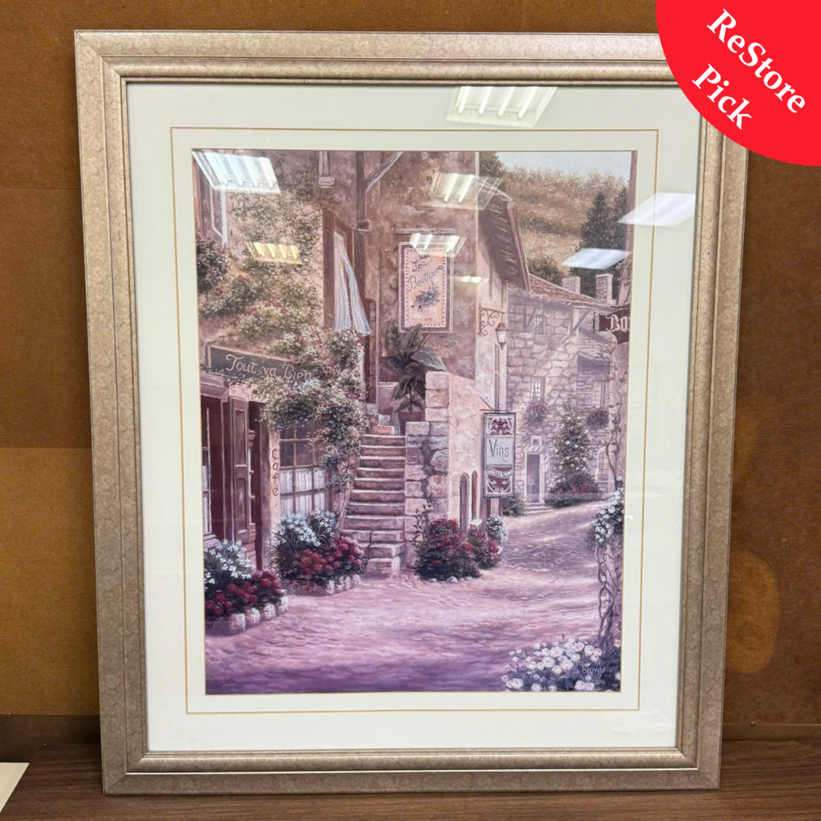 French Town Scenery Print