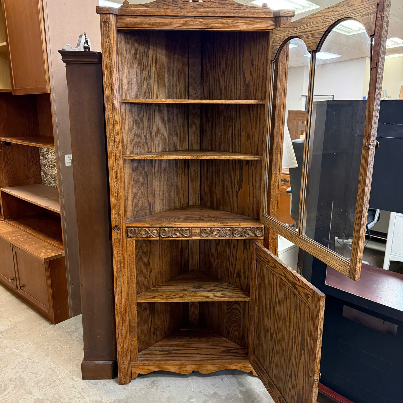 Rustic Corner Cabinet
