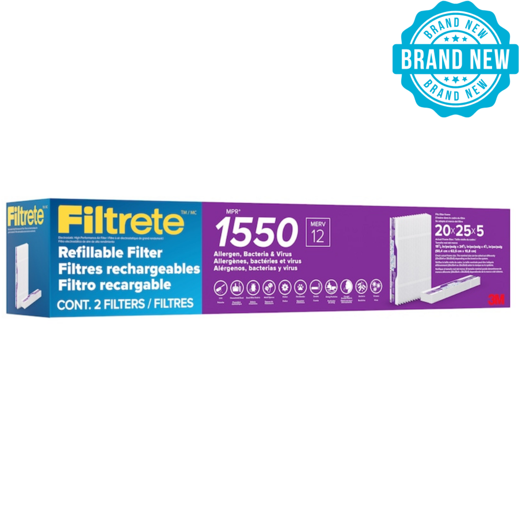 3M Filterete Air Filter 20x25x5
