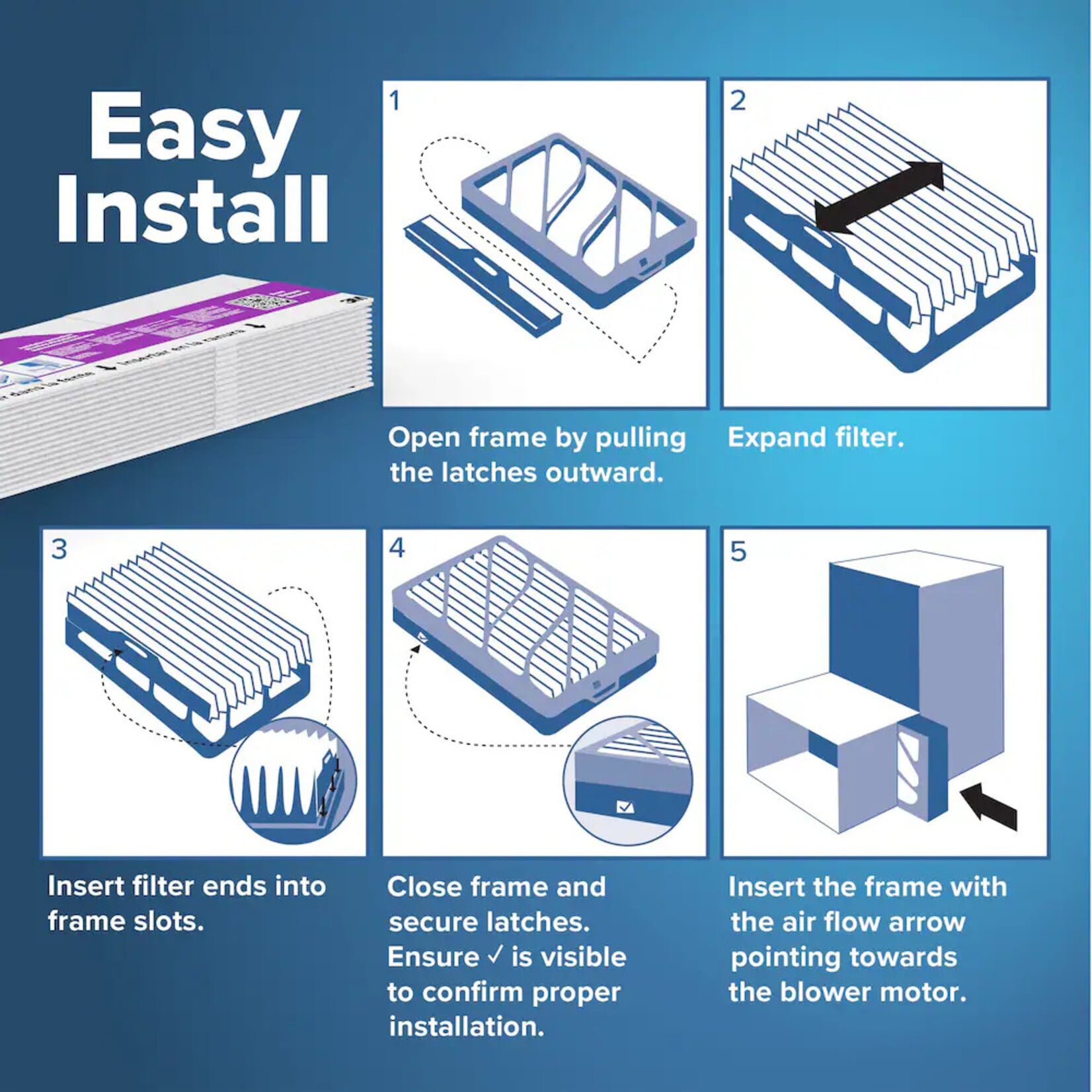 3M Filterete 16x25x5 Refillable Air Filter Kit