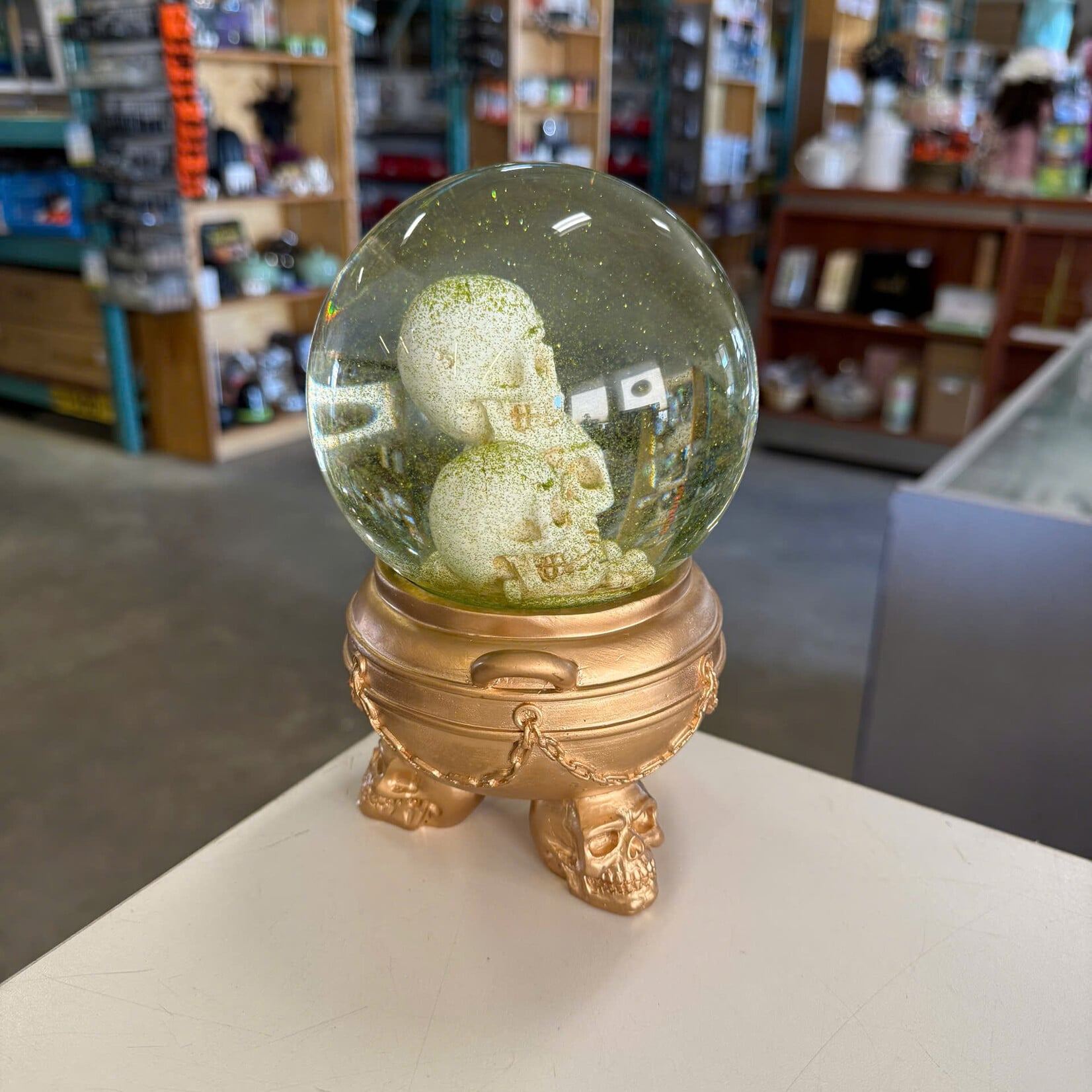 Halloween Skull Snow Globe