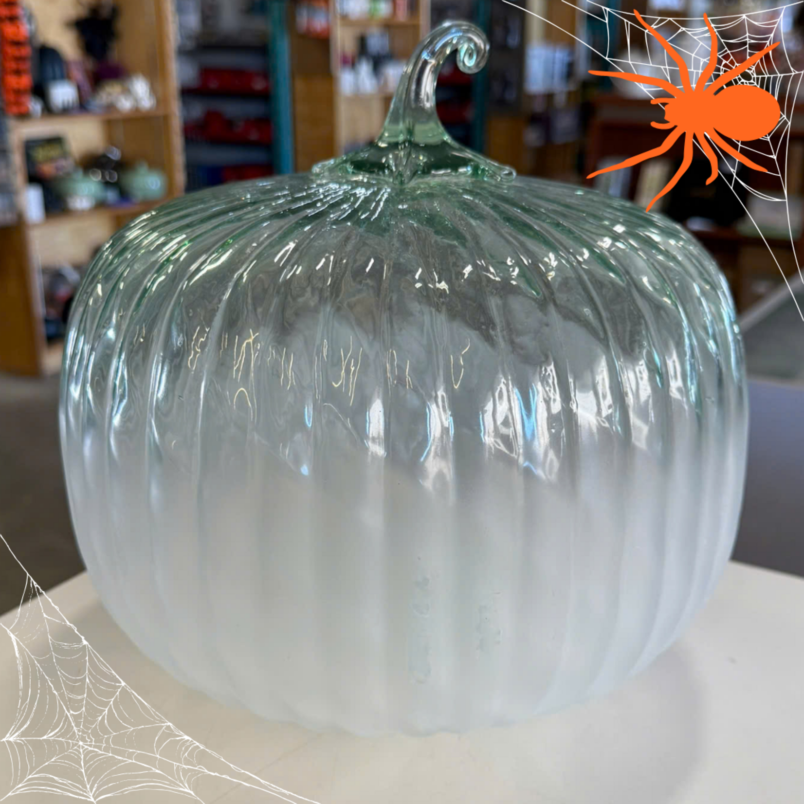 Frost Clear Glass Pumpkin