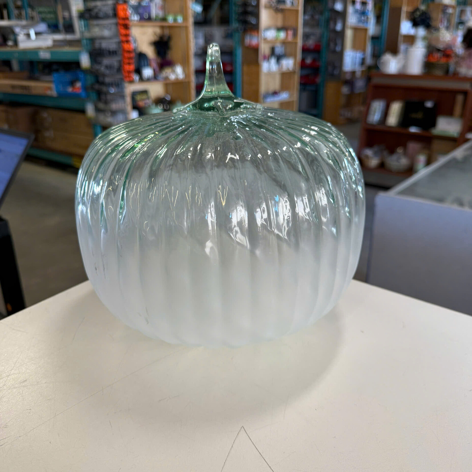 Frost Clear Glass Pumpkin