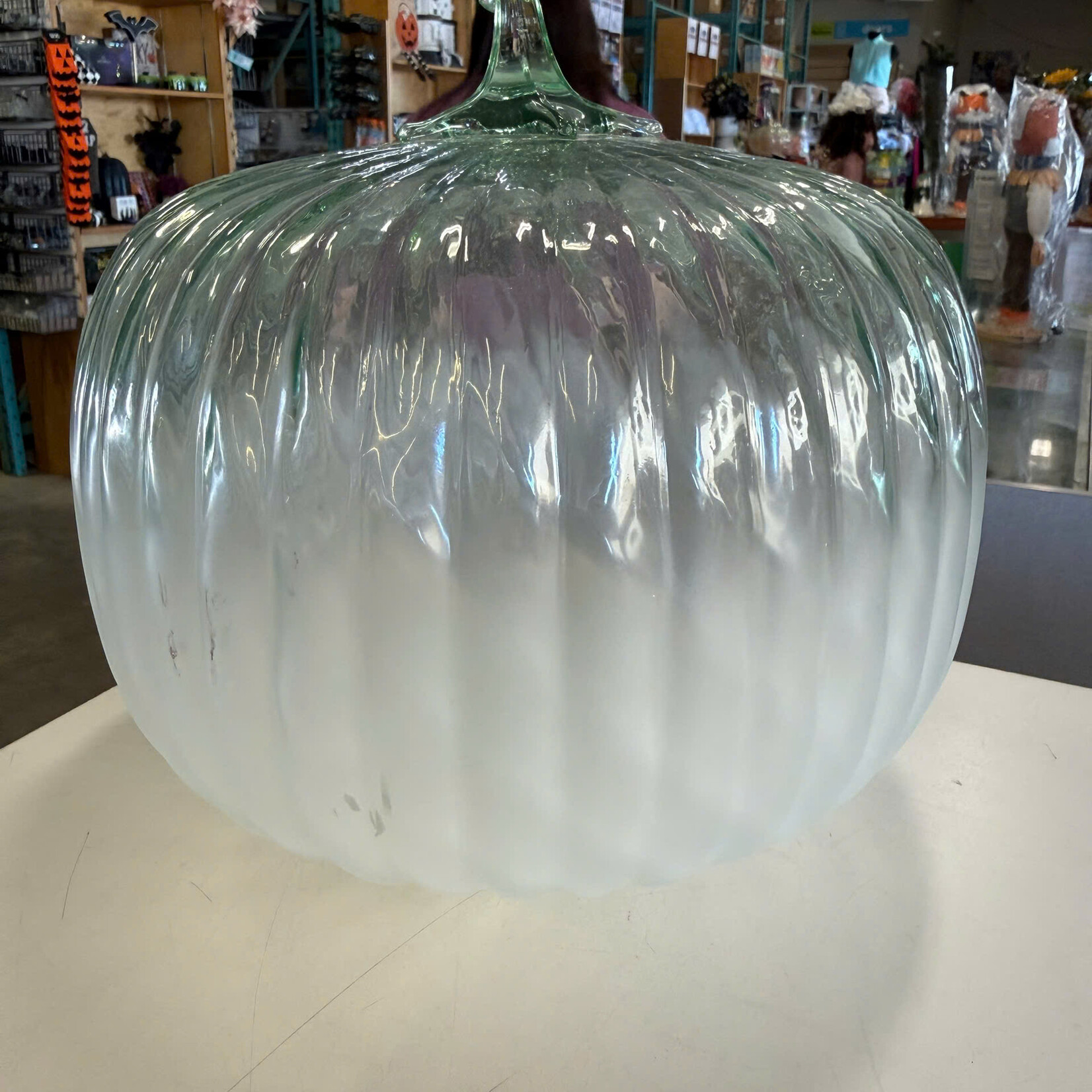 Frost Clear Glass Pumpkin