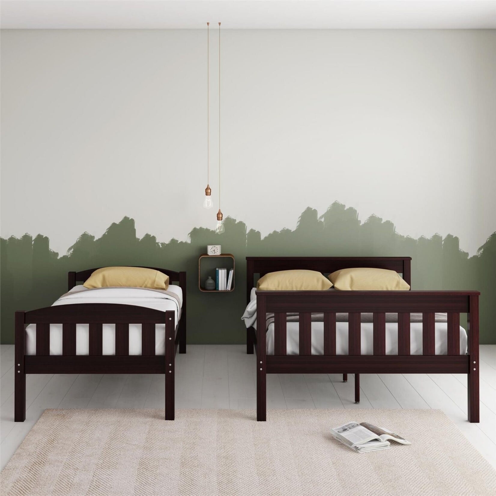 Red Wooden Bunk Bed