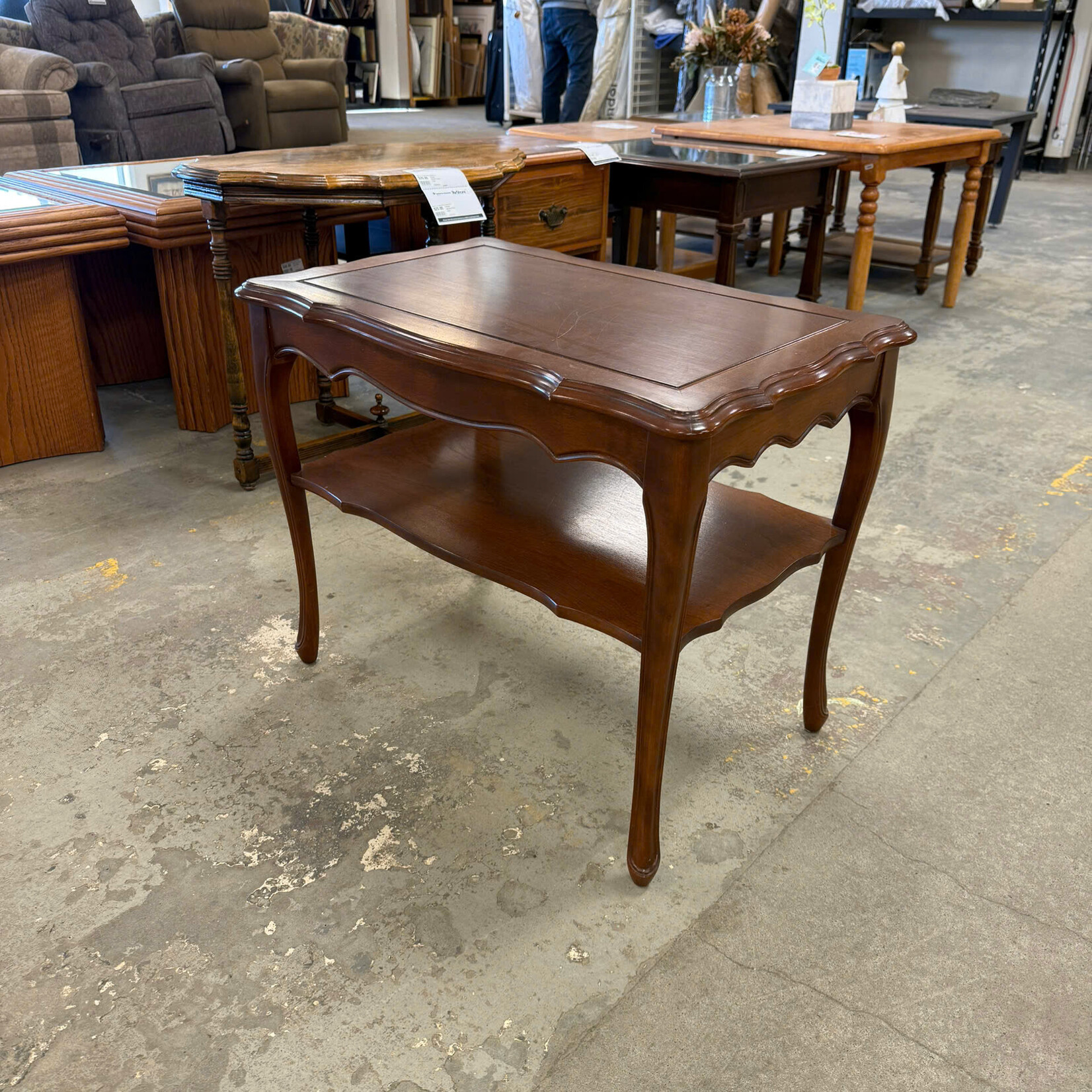 Vintage Two-tier Wooden End Table