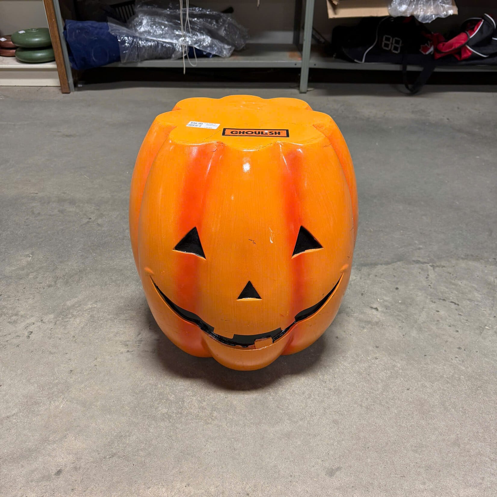 Ghoulish Pumpkin Stool