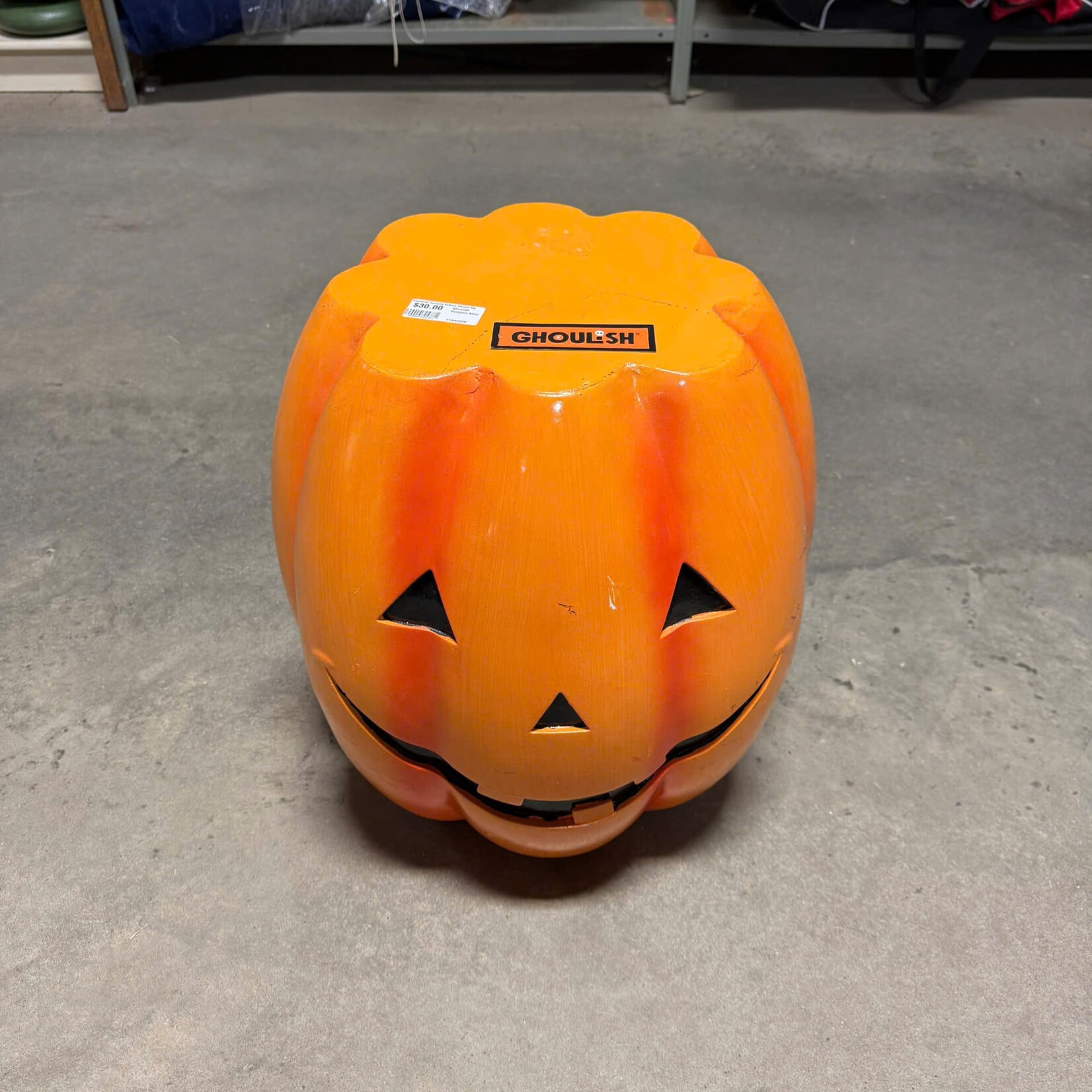 Ghoulish Pumpkin Stool