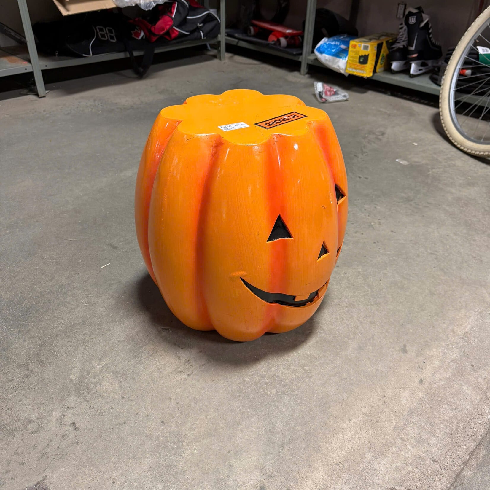 Ghoulish Pumpkin Stool