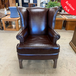 Leather Wing Back Chair