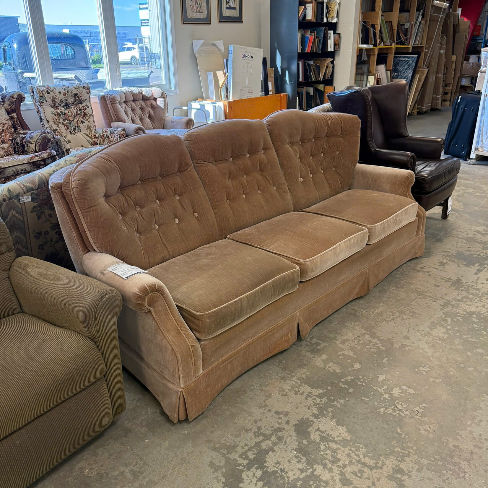 3 Cushioned Brown Couch