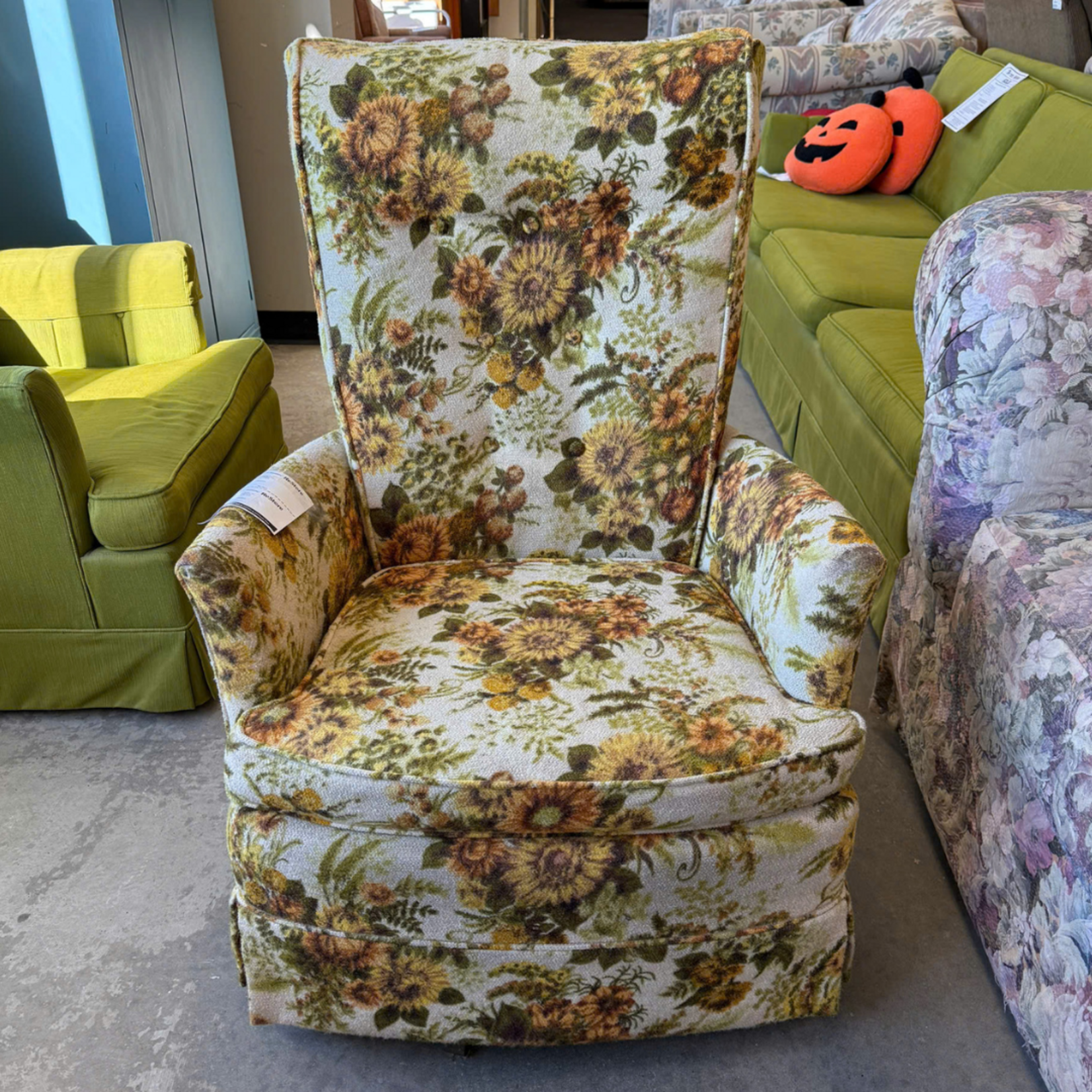 Sunflower Swivel Rocking Chair
