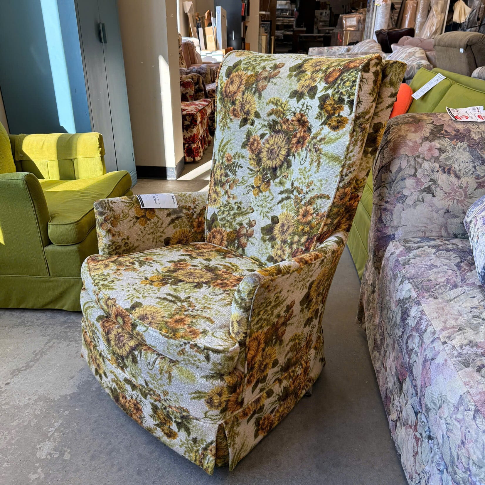 Sunflower Swivel Rocking Chair