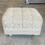 Cloth Ottoman on Wheels