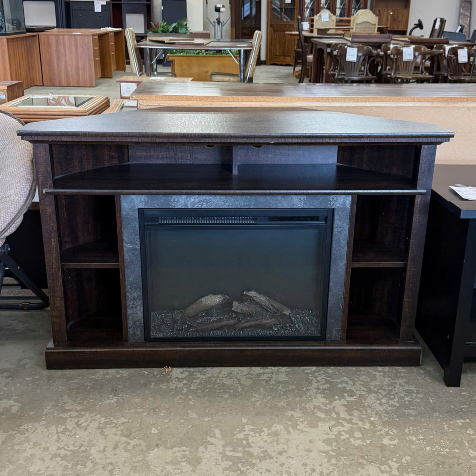 Electric Fireplace In Cabinet