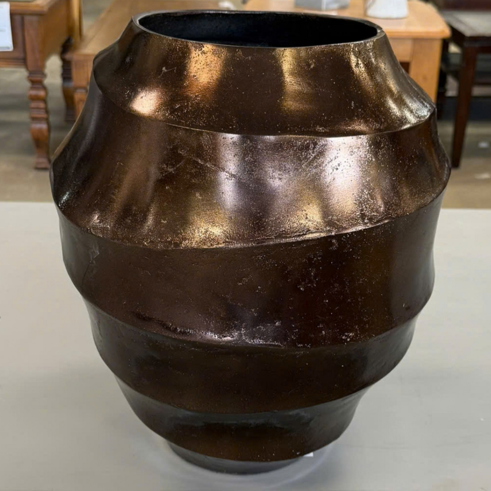 Bronze Finish Metal Vase