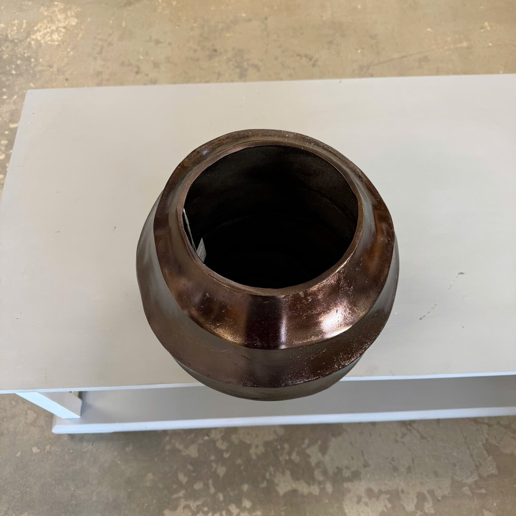 Bronze Finish Metal Vase