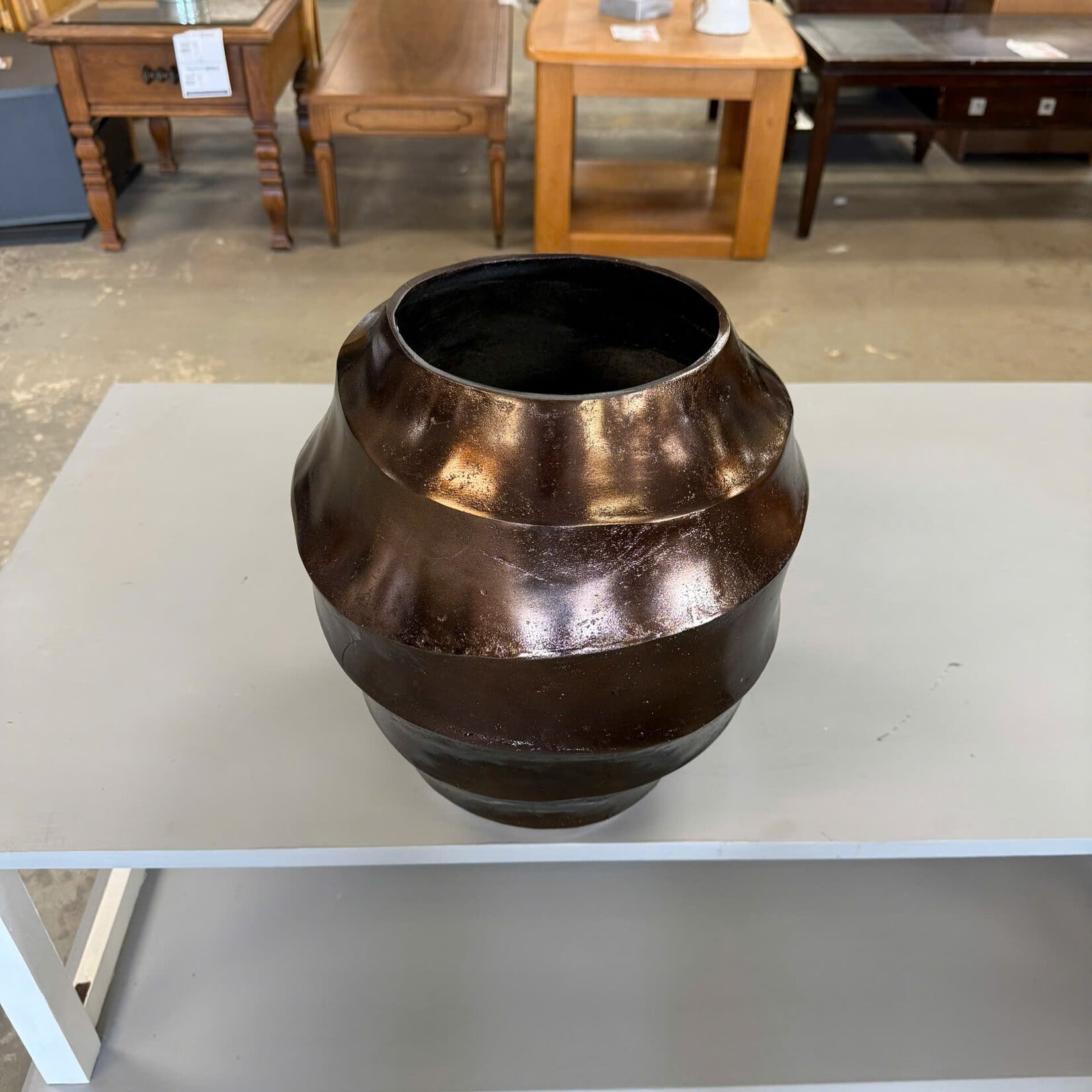 Bronze Finish Metal Vase