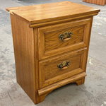 2 Drawer Oak Nightstand