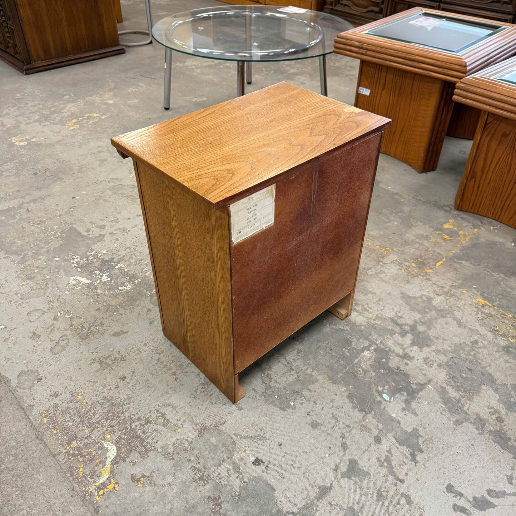 2 Drawer Oak Nightstand