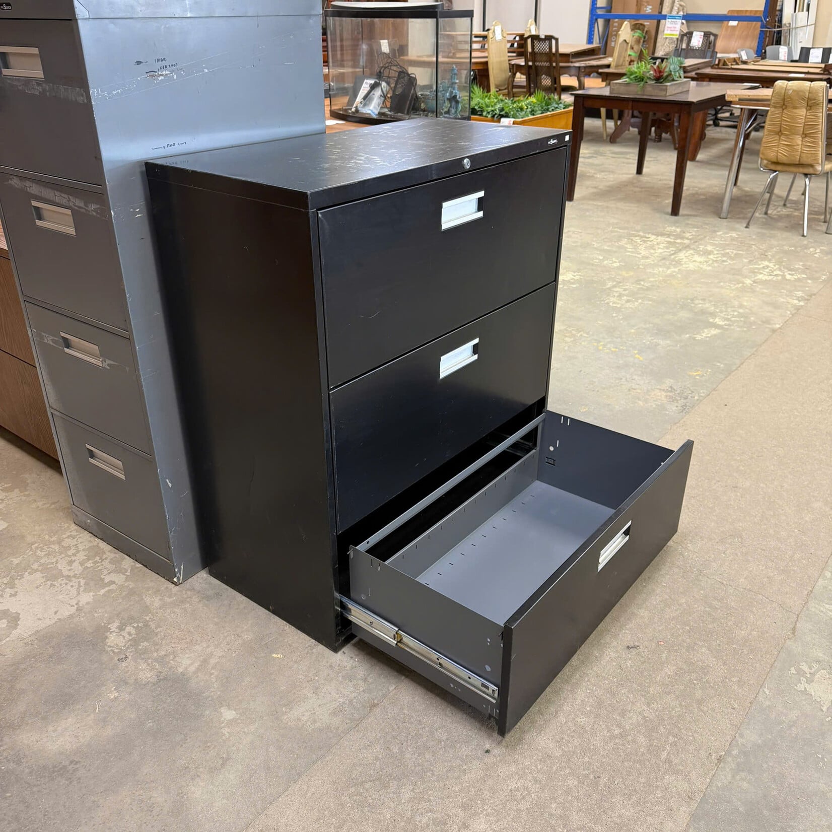 Black File Cabinet