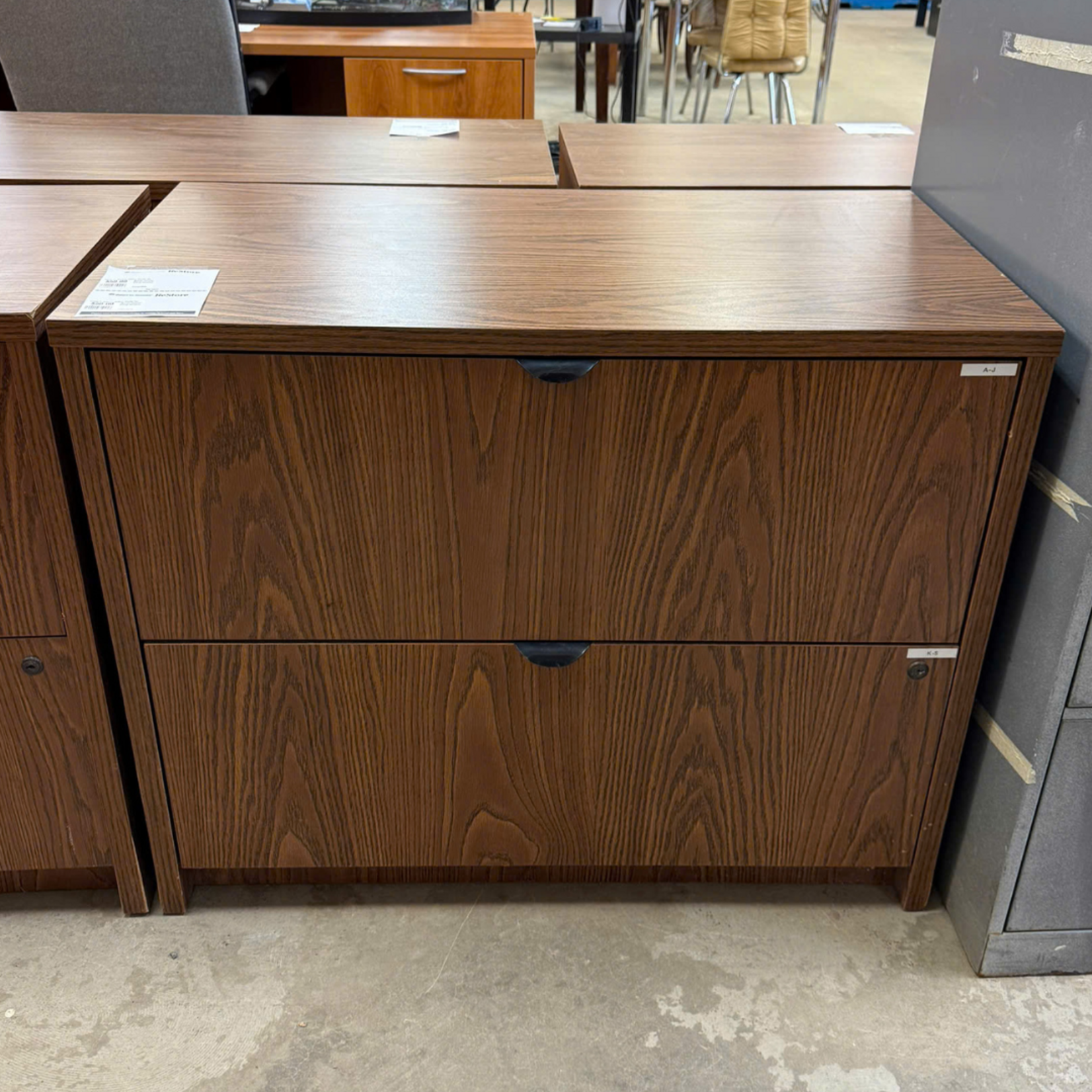 Brown Veneer Filing Cabinet