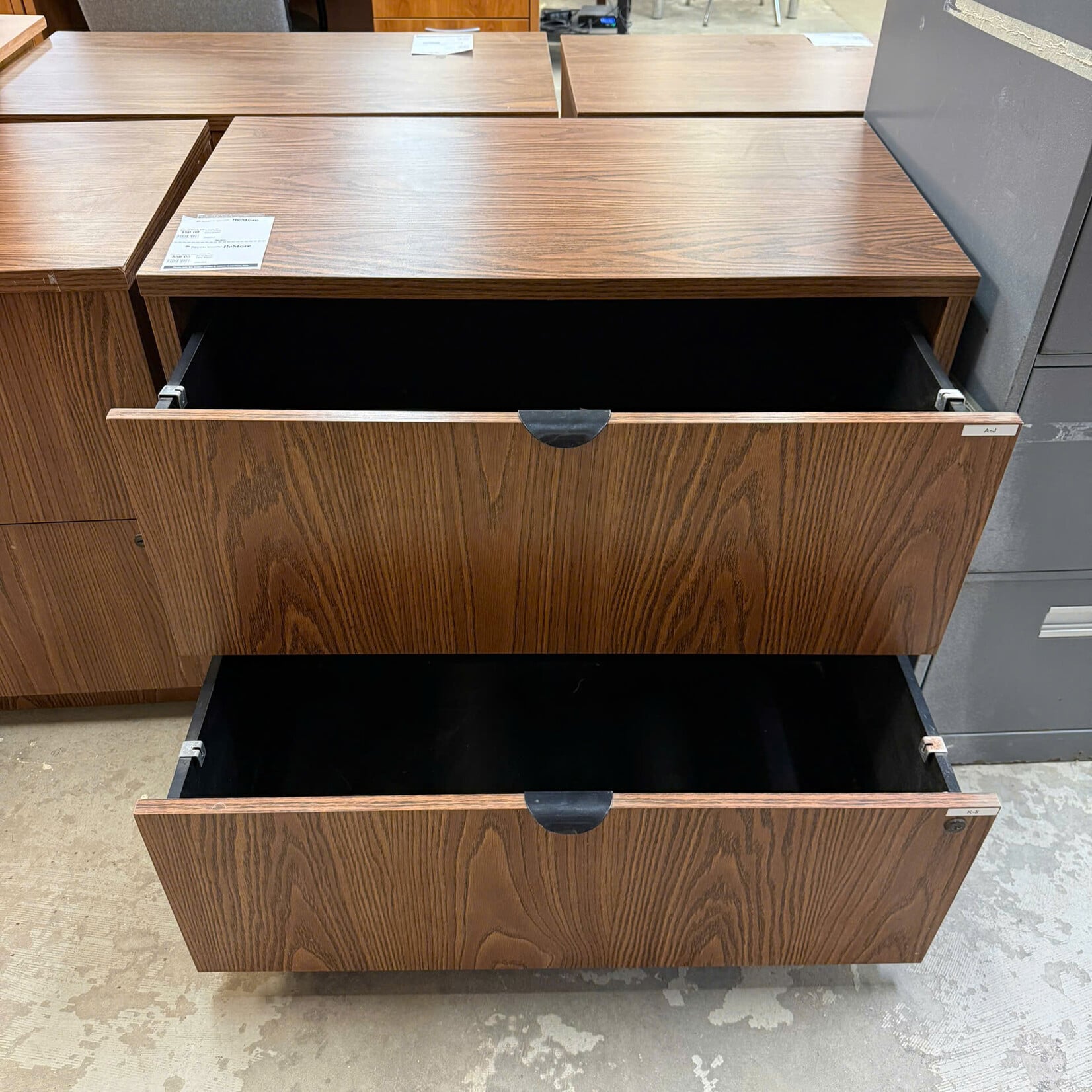 Brown Veneer Filing Cabinet