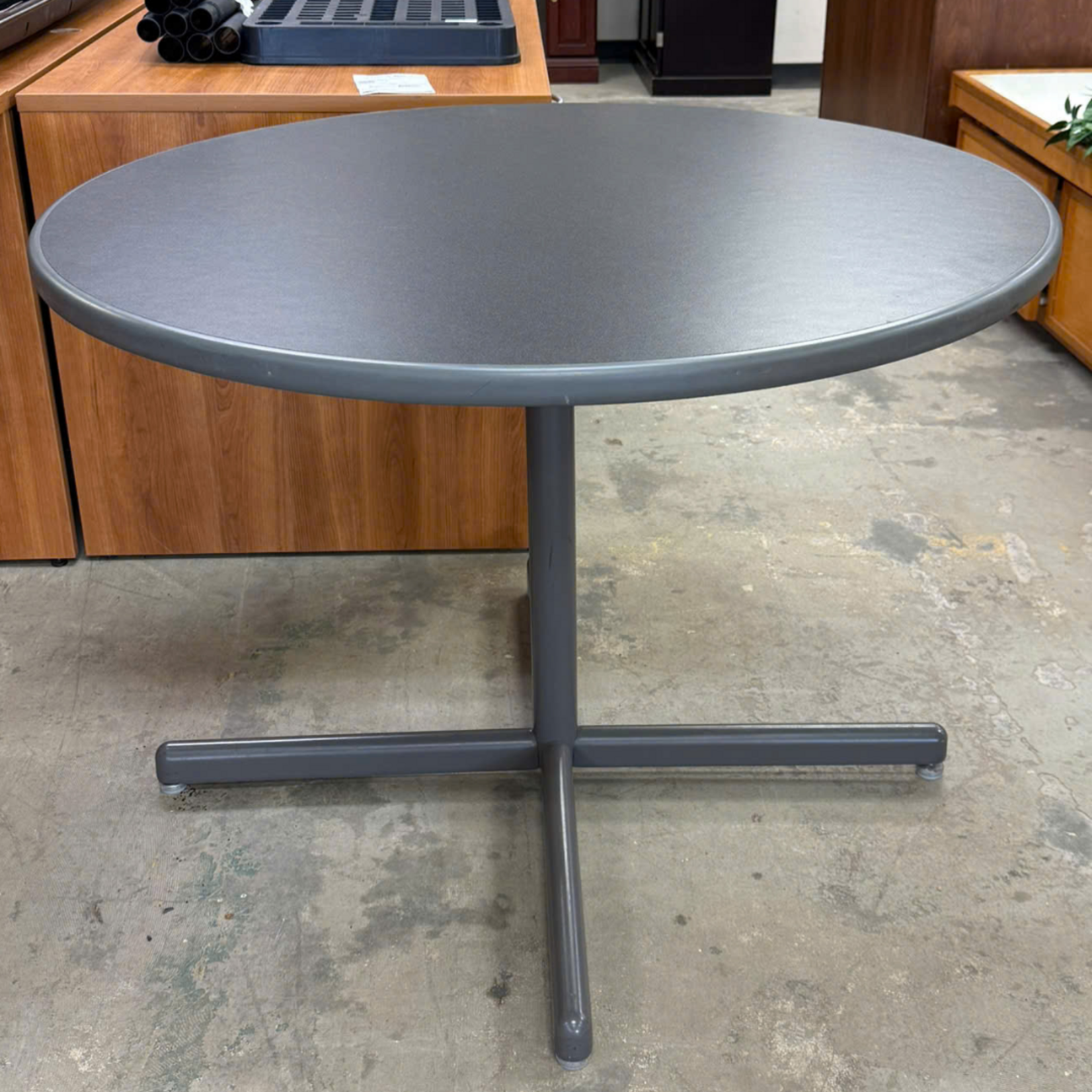42" Round Dark Gray Table