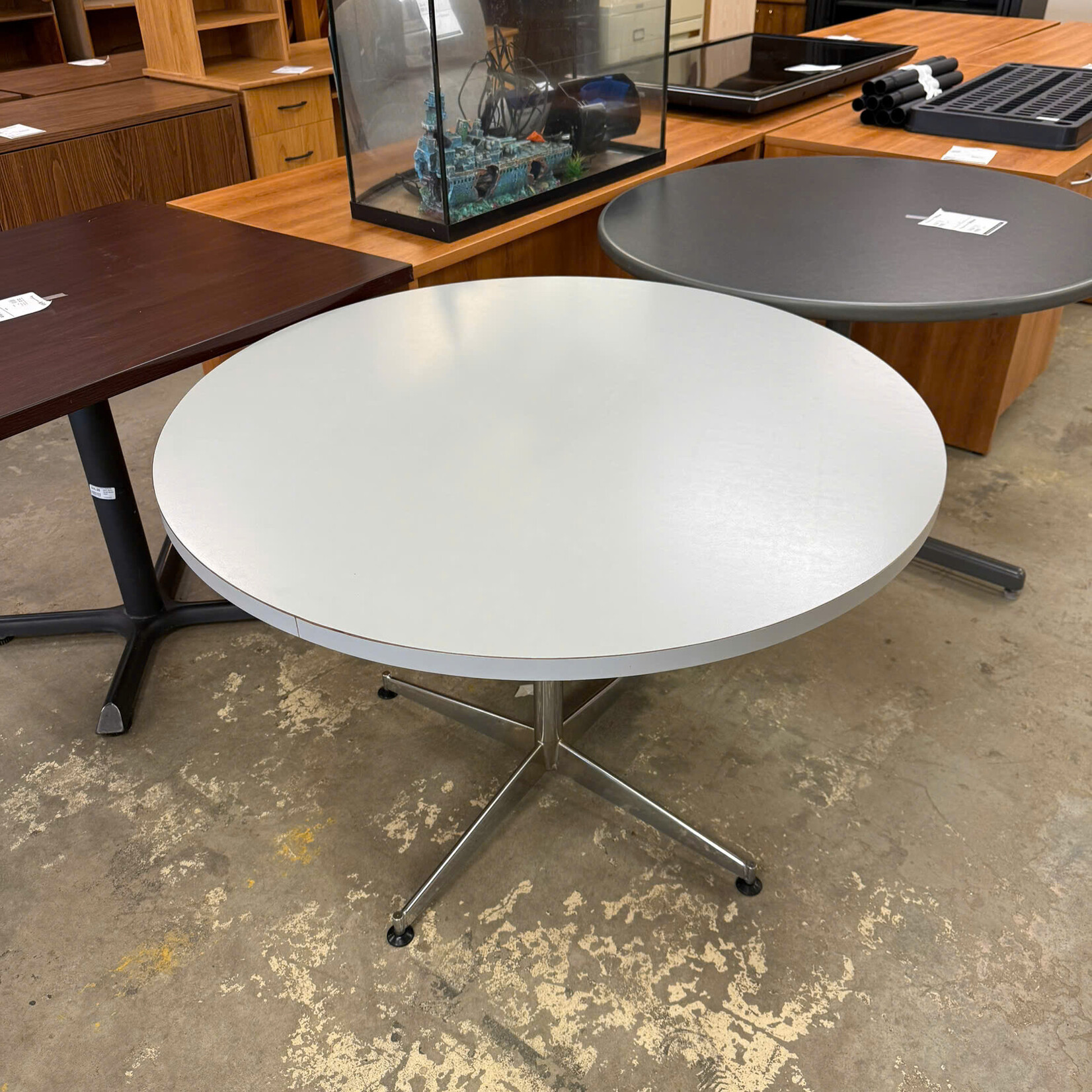 42" Round Gray Table