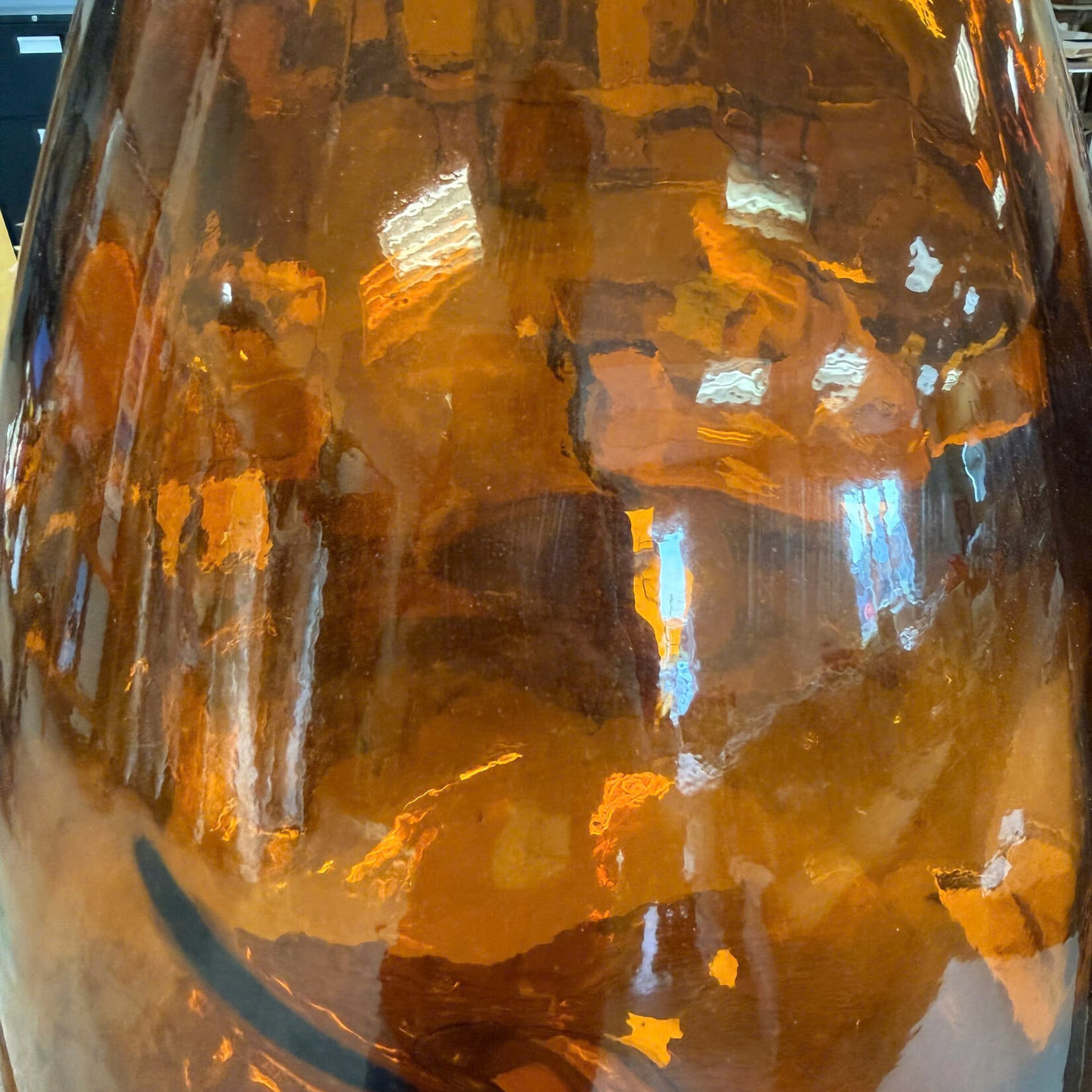 Brown/Orange Glass Vase